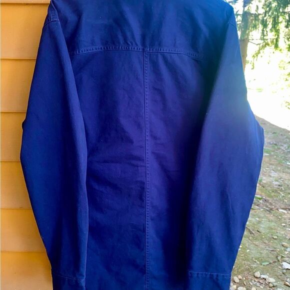 Lands End Men's Blue Button NWT Flannel Lined Long Sleeve Shirt Jacket Size Med - Picture 9 of 10